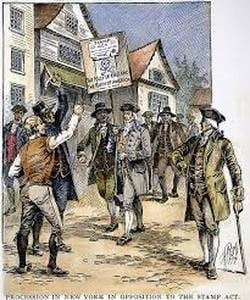 Procession in New York in Opposition to the Stamp Act