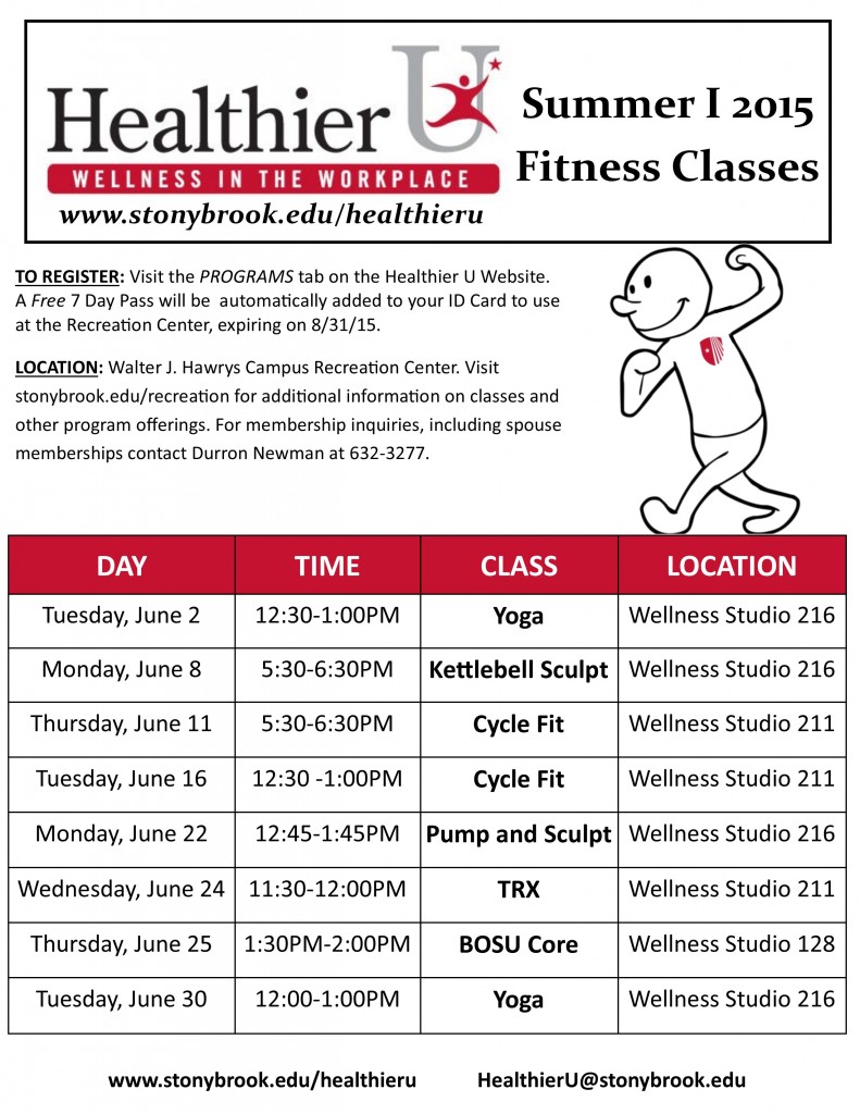 HU Summer I 2015 Fitness Classes