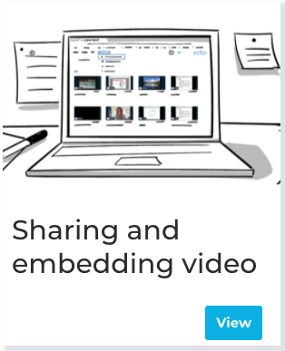 Sharing and embedding video 