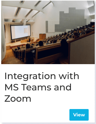 Integration with MS Teams and Zoom