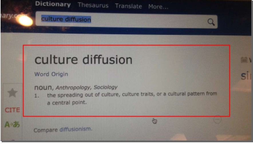 cultural diffusion is a