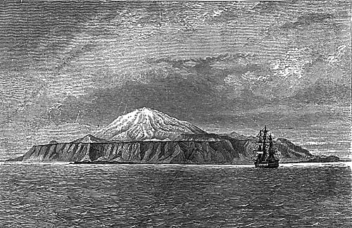 The Challenger Arrives at the Island of Tristan D'Acunha