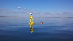 Oceanographic/meteorological buoy deployed in central Great South Bay 