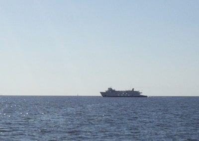 Grand Republic ferry crossing the Long Island Sound as seen from the PT Barnum.