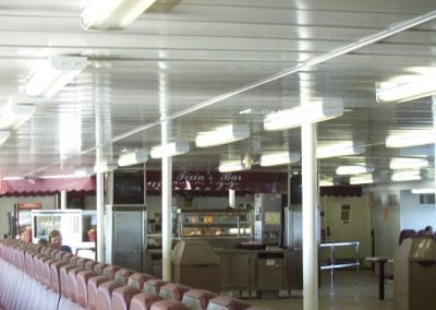 Snack bar in the passenger deck of the PT Barnum.