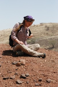 Anna Weiss, fossil hunting in Africa.