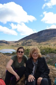 Pictured here: Drs. Heidi Hutner and Pat Wright, at Anja Community Reserve, where they saw many ring-tailed lemurs (Lemur catta) and climbed up high for a beautiful view.